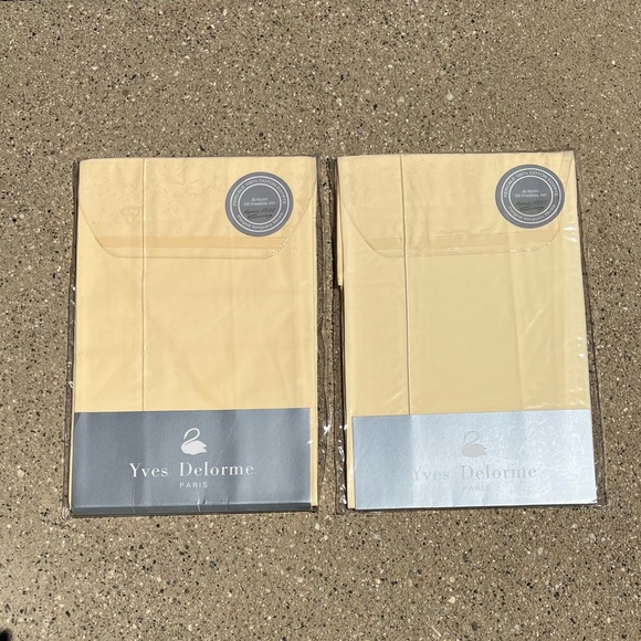 Yves Delorme Bedding Set Of 2 Nwt Yves Delorme Pale Yellow